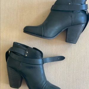 Rag & Bone Black Leather Booties